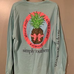 Pineapple simply southern long sleeve